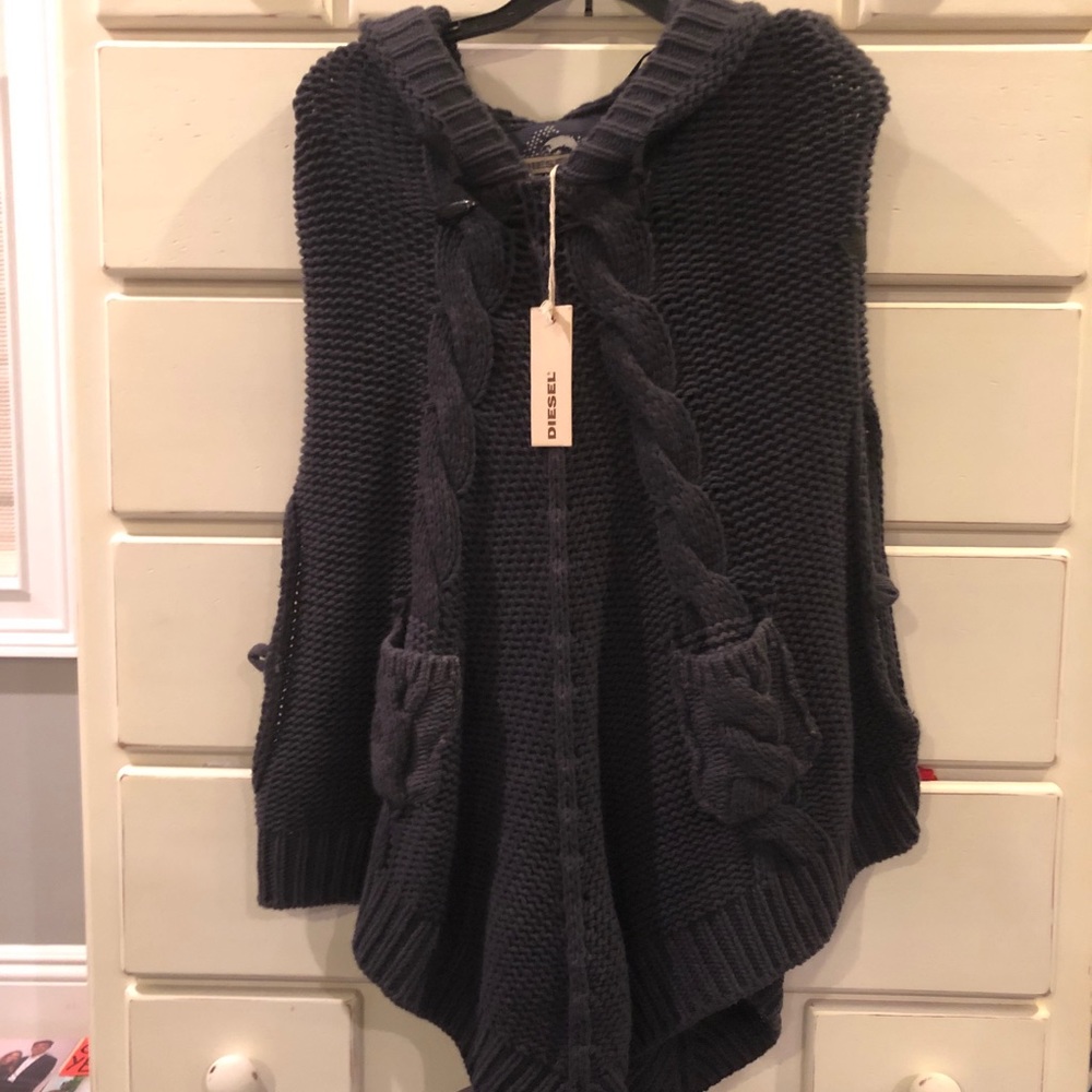 Never worn Diesel Jeans oversized poncho